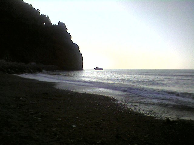 aokas plage au coucher du soleil 13108813
