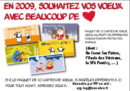 Vente cartes de voeux au profit de diverses associations Forums10