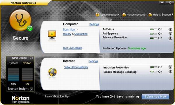 Norton Internet Security 2009 & AntiVirus 2009 Nis09310