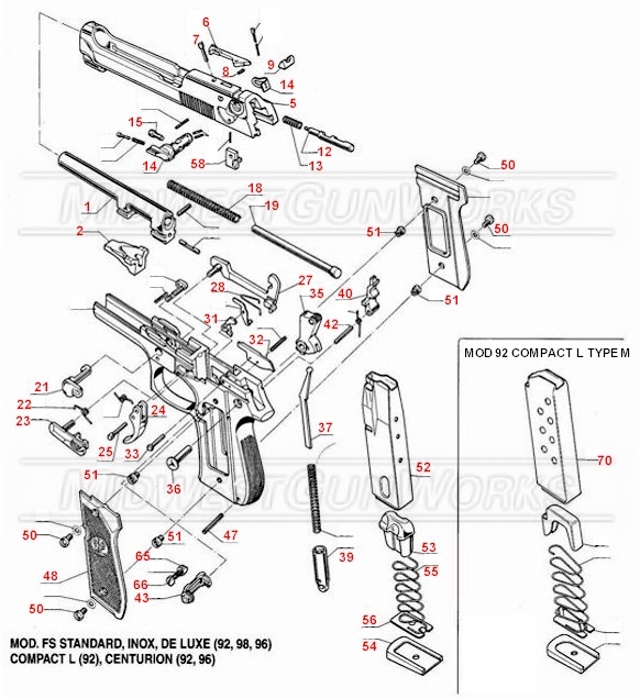 BERETTA Mod 92 FS Cal 9 Mm Plan Berett10