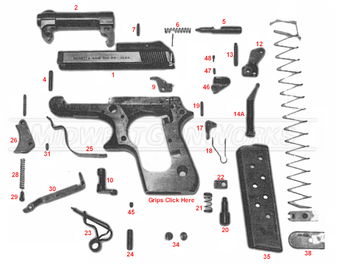 Beretta pistol Mod 950 Berett10