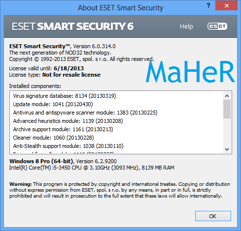 ESET 6.0.314.0 Final. AntiVirus & Smart Security . full 31920110
