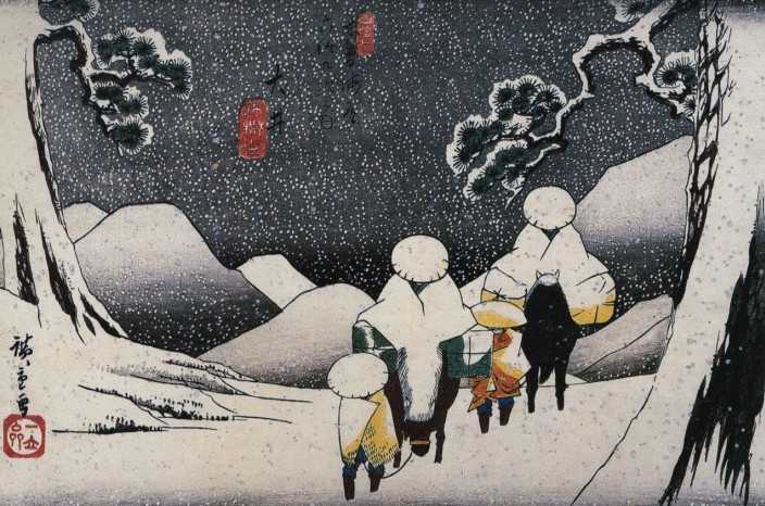 estampes japonaises:la neige vue par les artistes japonais 1016