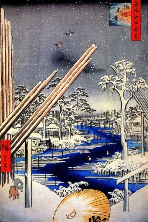 estampes japonaises:la neige vue par les artistes japonais 718