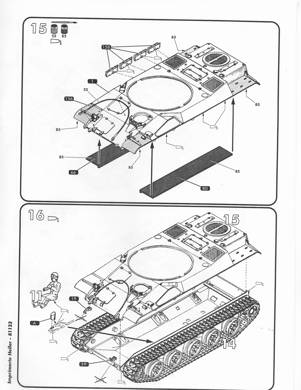 AMX 30 DCA char anti-aérien 1/35ème Réf 81123 Notice 1012