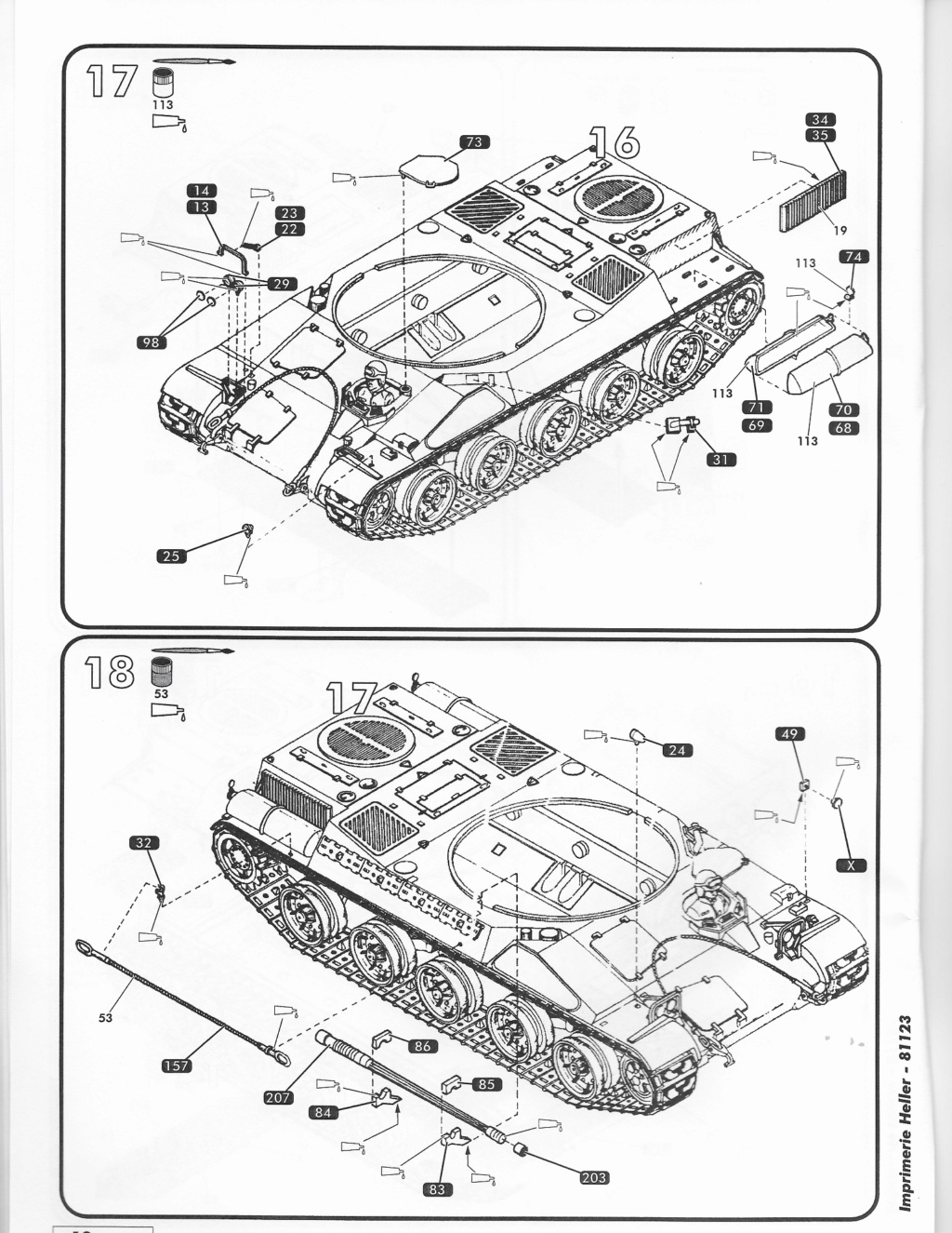 AMX 30 DCA char anti-aérien 1/35ème Réf 81123 Notice 1112