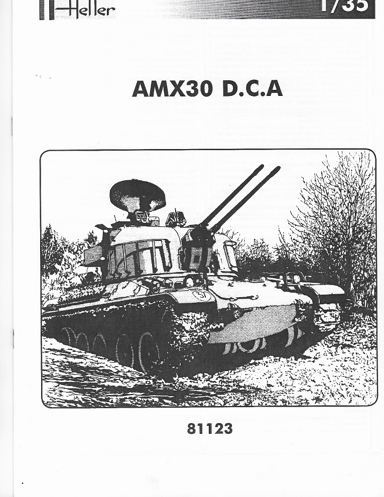 AMX 30 DCA char anti-aérien 1/35ème Réf 81123 Notice 122
