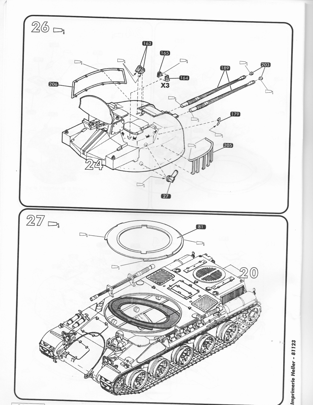 AMX 30 DCA char anti-aérien 1/35ème Réf 81123 Notice 1511