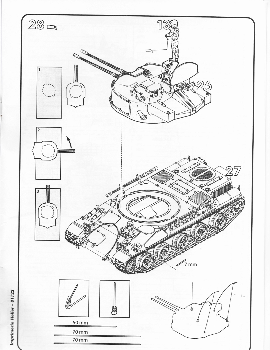 AMX 30 DCA char anti-aérien 1/35ème Réf 81123 Notice 1611