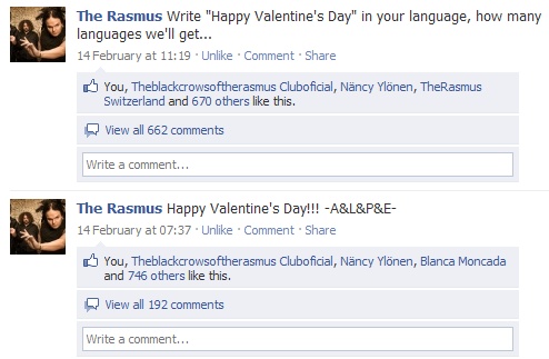 The Rasmus On Facebook (Constantly Updated ) - Page 2 Commen10