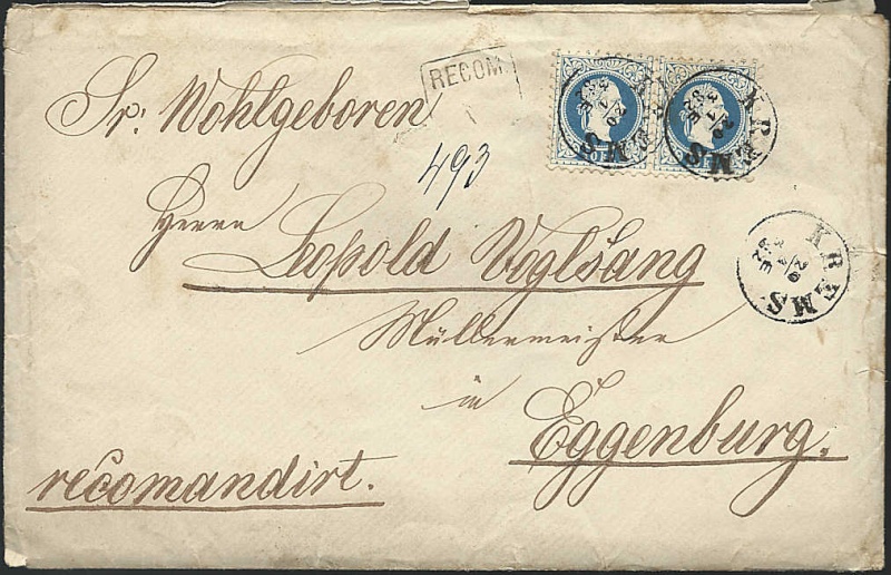 Osterreich - Freimarken-Ausgabe 1867 : Kopfbildnis Kaiser Franz Joseph I - Seite 2 Rekobr10