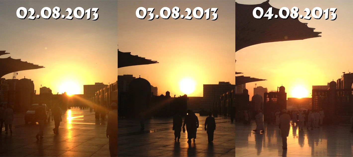 Slike izlazaka sunca nekoliko zadnjih dana mjeseca ramazana 2013. godine Medina10
