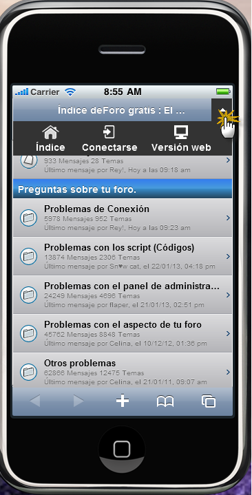 Monitos.forochile.org en tu smart Phone 1011