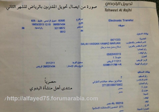 بالمستندات المبالغ التي تم تحويلها في شهرين 32004010