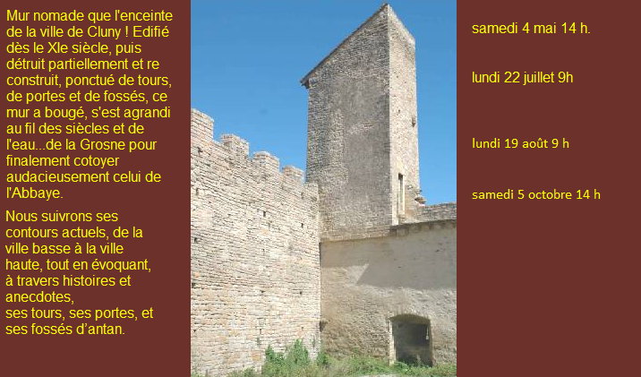 Tours ... et détours du mur de la ville de Cluny Cluny11