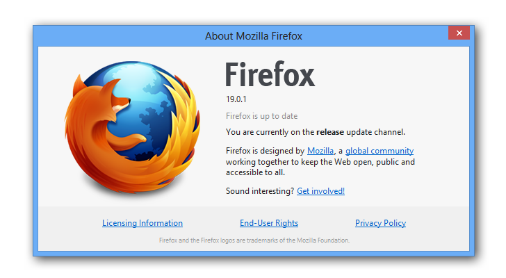 Ο περιηγητής Firefox 19.0.1 θα είναι διαθέσιμος μόνο στα Windows 8   Firefo10