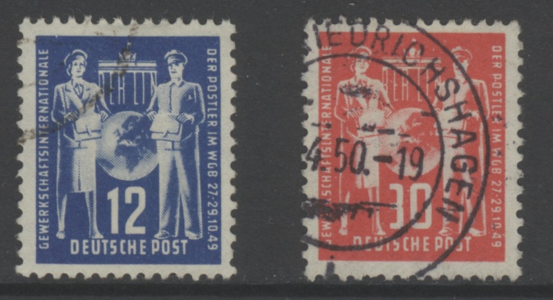Postwertzeichen der DDR - Jahrgang 1949 - gestempelt Ddr_0212