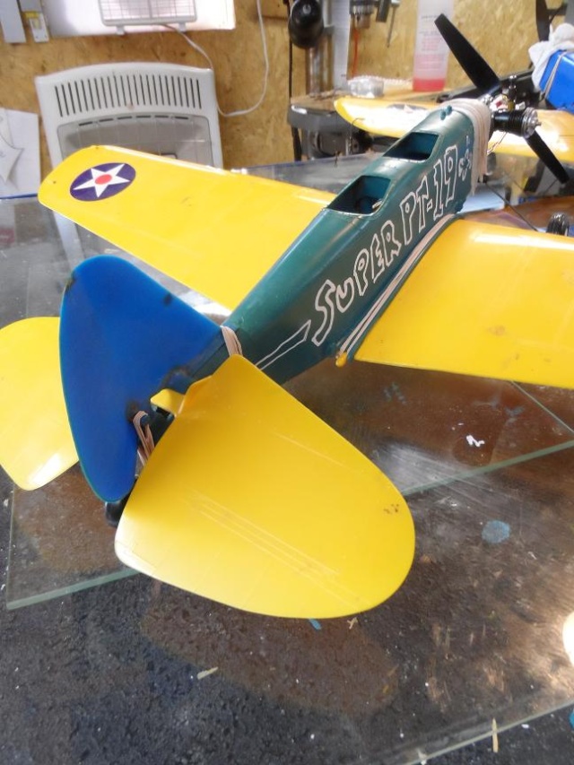 Super PT-19 !! IT FLYS !!!!! (or, "How I Test the Tensile Strength of Spider Wire !!) 6_15