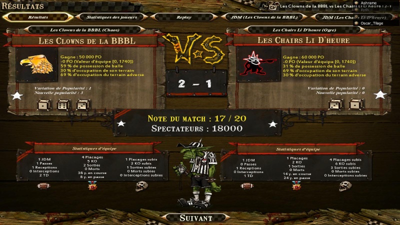 [Ashrame] Les Clowns De BBBL 2-1 Les Chairs Li D'heure [Lilyth] Bloodb12