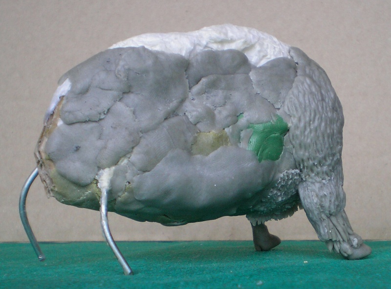 Bison-Kuh in eigener Modellierung für die Figurengröße 7 cm 137e4g11