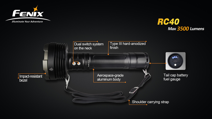 Fenix RC40-rechargeable flashlight, 3500 lumens,  710-meter throw Fenix_17