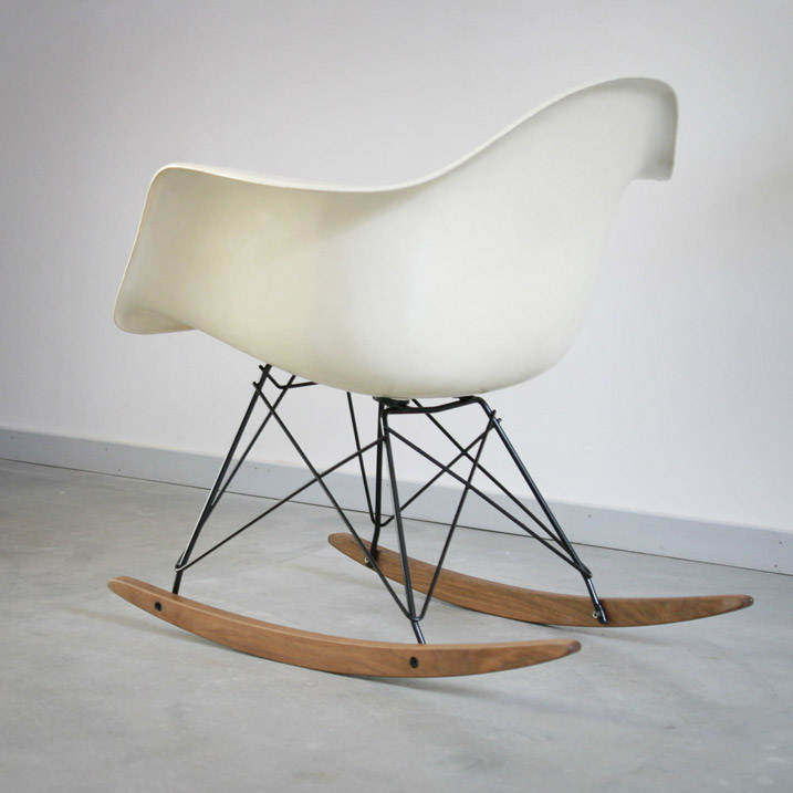 Rocking chair RAR Herman Miller/ Eames blanc de 1950 Eames-14