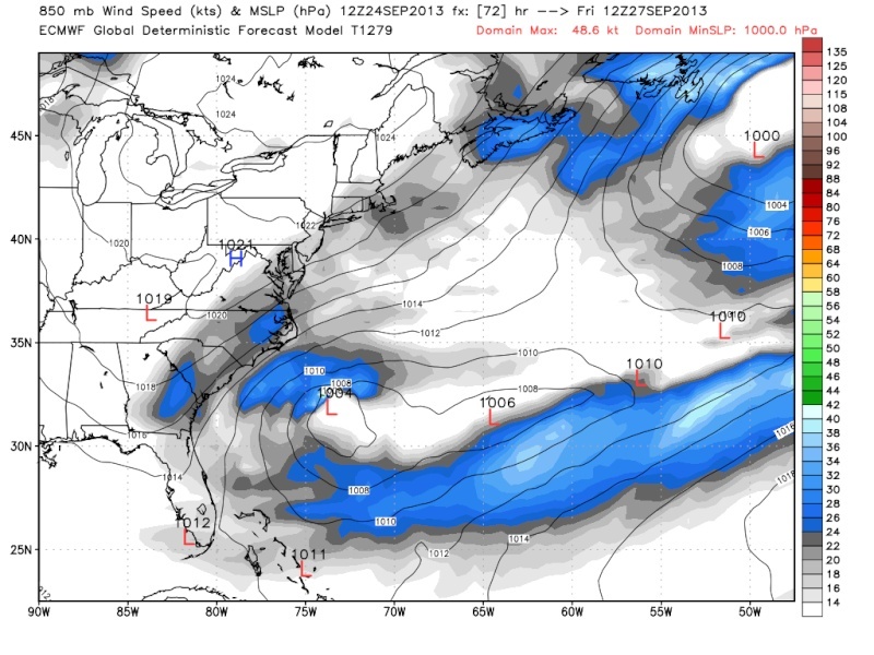 Weekend Sub/Tropical Storm Threat 9/30 Ecm_ms11