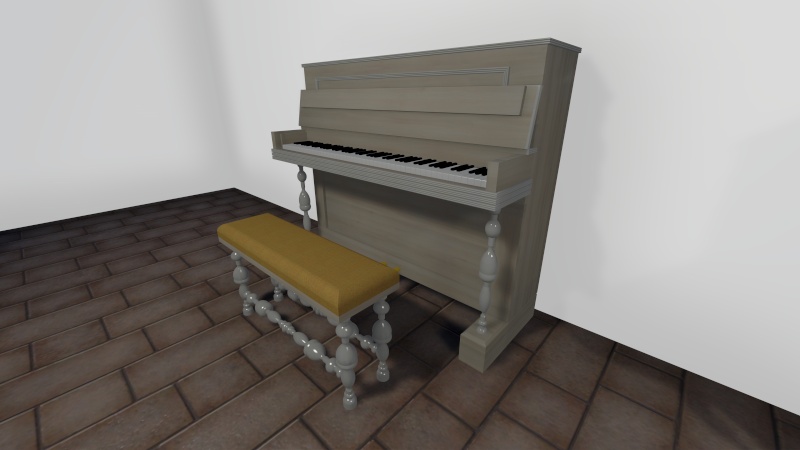 Objets sketchup 3d youyou40 Piano_10