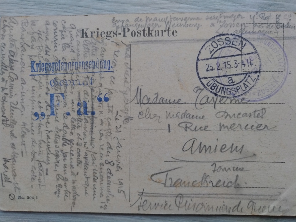 (M) Cartes Postales prisonnier Français A CLÔTURER (Metz 02/10/19) Img_2170