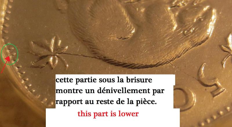 1950 - Coin Cassé & Retenu "Revers" (Retained Broken Die) Img_0911