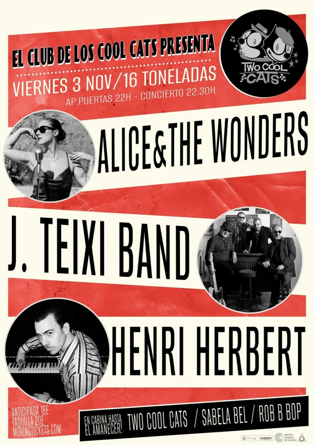 ALICE &  THE WONDERS - J TEIXI BAND - HENRI HERBERT 3 DE NOVIEMBRE 2023 16 TONELADAS  Fb_i3602