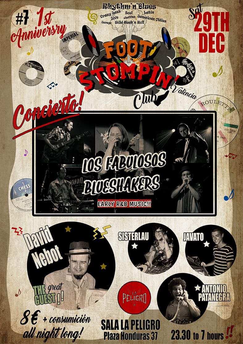 FOOT STOMPIN 29 DICIEMBRE LA PELIGRO LOS FABULOSOS BLUESHAKERS  Fb_im138