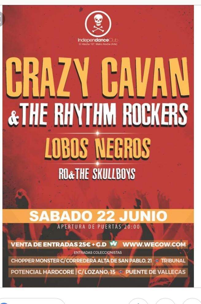 CRAZY CAVAN AND THE RHYTHM ROCKERS 22 JUNIO 2019  MADRID  Fb_im510