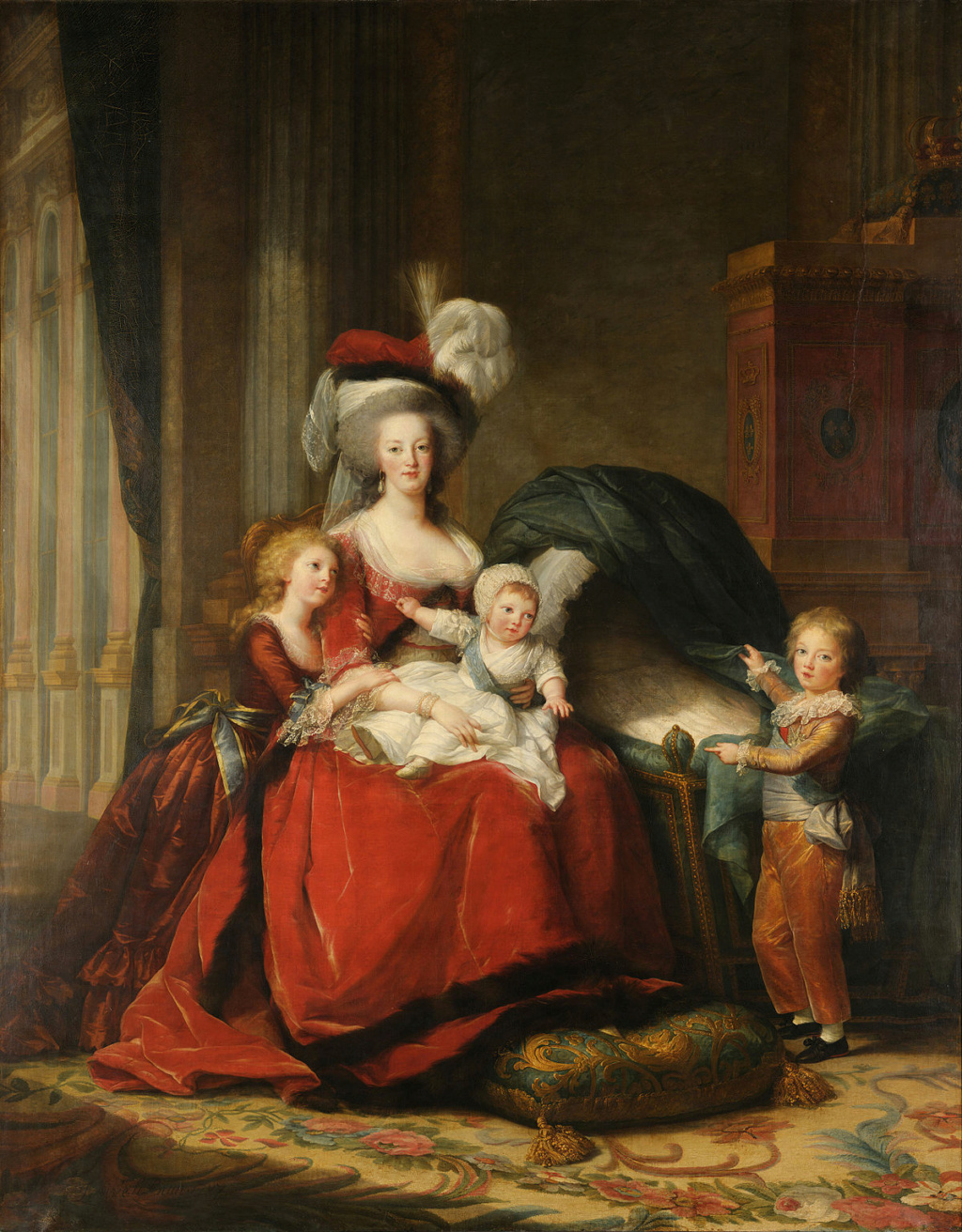 Portrait Marie Antoinette et ses enfants par Elisabeth Louise Vigée Lebrun 1200px10