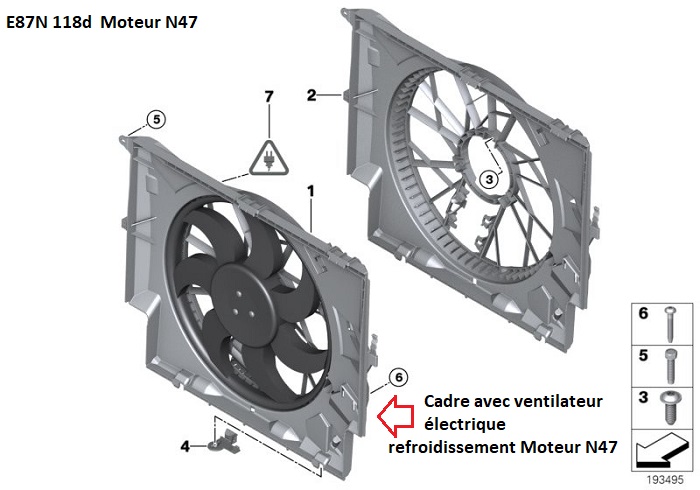 [ BMW 118D an 2009 ] Ventilateur moteur 17_03114