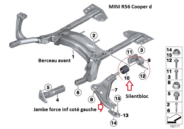 [ MINI COOPER R56 D 112cv an 2011 ] remplacement silentbloc 31_min10