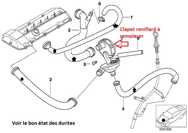 [ BMW e46 325ia an 2002 ] erreur D3 actuateur de ralenti bloqué ouvert B0022210