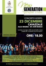 domenica - New Generation Gospel Crew in concerto a Cavazzale domenica 23 dicembre - ore 18 Cavazz10