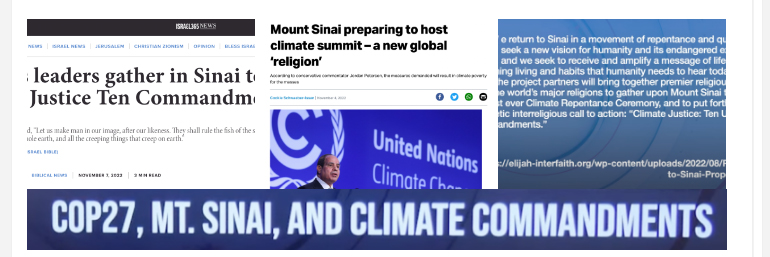 Климатическая религия: гора Синай в Египте получит «Десять заповедей климатической справедливости» во время саммита ООН Xfhxfg10