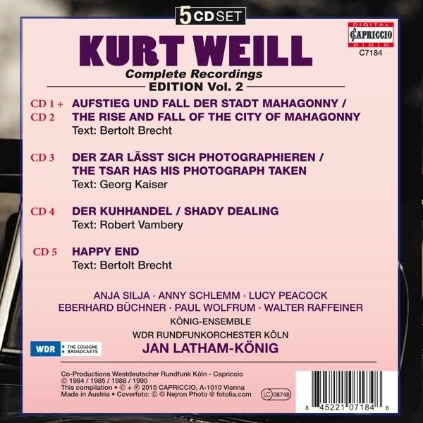 Kurt Weill, musique vocale 08452214