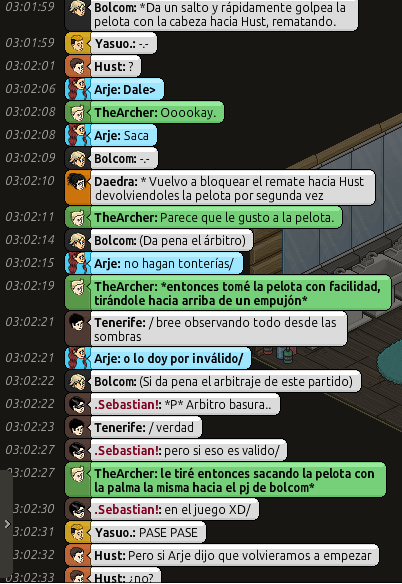 Queja por el mal comportamiento en una actividad. Roleo_13