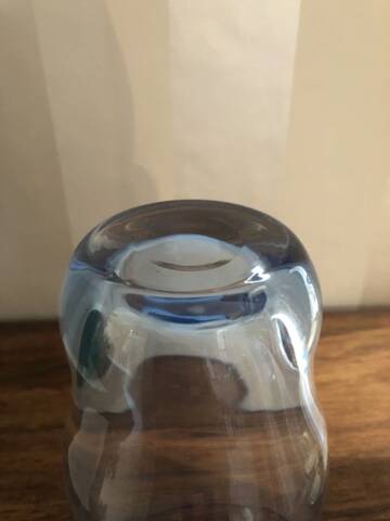 Identify this Scandinavian sapphire blue cased glass vase 48f5de10
