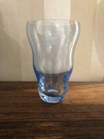 Identify this Scandinavian sapphire blue cased glass vase 50781510