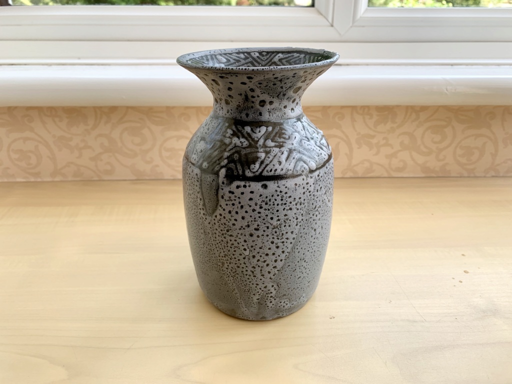 Fat Lava Grey Glaze Ceramic Vase - Kevin Green  Ee5d9410