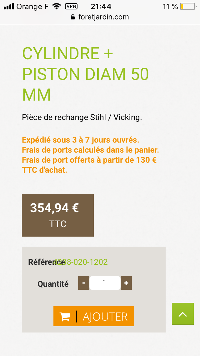 Stihl TS 420 ne démarre pas 15353110