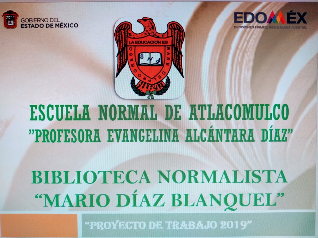 PROYECTO DE TRABAJO 2019 "doce estrategias para las bibliotecas de las escuelas normales’’.  MARZO   Portad10