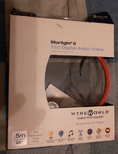 (RG) Wireworld Starlight 8 Coax 50cm + Luna 8 rca-rca 50cm Starli10