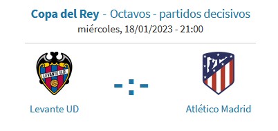 Copa de Rey Octavos de final.  Levante UD Vs Atlético de Madrid (Miércoles 18 de Enero 21h) Lev1010