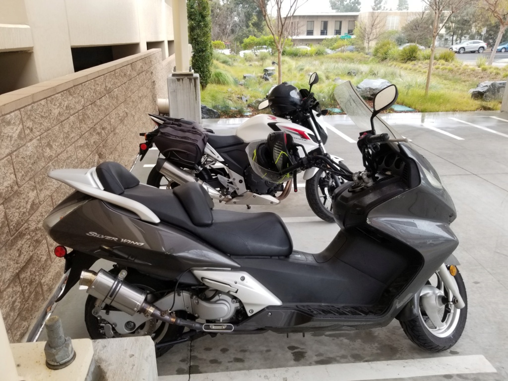 First day I got the 2008 Silverwing, crash and dead battery 20210221