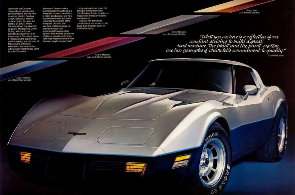 1 des 25 Corvette bi-color silver/blue  fabrique en 1981 par Bowling green  1981_d10